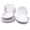 HOME ELEMENTS Porcelánová sada talířů, 18 kusů, Pruhy a tečky  Home Elements