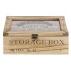 HOME ELEMENTS, Box na čaje s šesti přihrádkami, hnědý  Home Elements