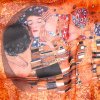 Šátek s motivem Gustav Klimt - polibek  Dini