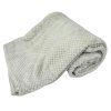 Mikroflanelová deka s texturou, světle šedá  Home Elements
