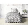 Povlečení bavlněné, šedé a bílé  Geometrické tvary  Dreamy Linens