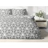 Povlečení bavlněné, šedé Geometrické tvary  Dreamy Linens