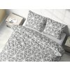 Povlečení bavlněné, šedé Geometrické tvary  Dreamy Linens