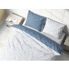 Povlečení bavlněné, modré Kvítky a motýlci  Dreamy Linens