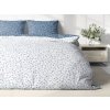 Povlečení bavlněné, modré Kvítky a motýlci  Dreamy Linens