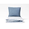 Povlečení bavlněné, modré Kvítky a motýlci  Dreamy Linens