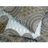 Povlečení bavlněné, hnědé a modré Mandala  Dreamy Linens