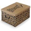 Úložný box Kraft černý nápis  Domopak