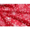 Ubrus bavlněný, červený Vločky  Dreamy Linens