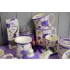 Porcelánový hrnek 390 ml se sítkem a víčkem - nová levandule  Home Elements