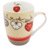 HOME ELEMENTS Porcelánový hrnek 340 ml, Srdíčka  Home Elements