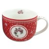 Porcelánový hrnek Elegant red 500 ml - bílé tečky  Home Elements