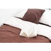 HOME ELEMENTS Francouzské bavlněné povlečení, čokoládově hnědá + béžová, 220 x 200 cm, 2 polštáře, II. jakost  Home Elements