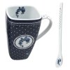 Porcelánový hrnek Elegant blue 600 ml - bílé tečky  Home Elements