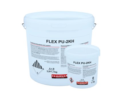 FLEX PU-2K - 2-složkový, polyuretanový těsnící tmel (Barva Šedá, Hmotnosť 5 kg, Provedeni Vodorovné)