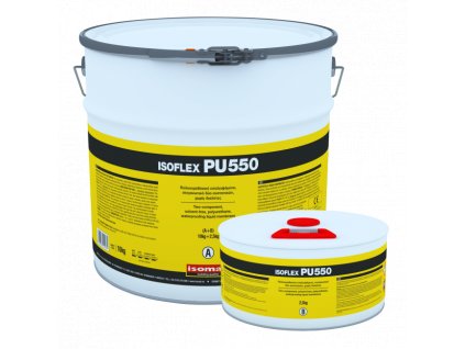 ISOFLEX-PU 550 - 2-složková, tekutá, polyuretanová hydroizolace pod dlažbu bez rozpouštědel (Barva Béžová, Hmotnosť 12,5 kg)