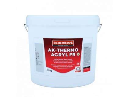 ISOMAT AK-THERMO ACRYL FR - Akrylový, vlákny vyztužený nátěr pro tepelněizolační desky se zvýšenou požární odolností (Barva Bílá, Hmotnosť 25 kg)