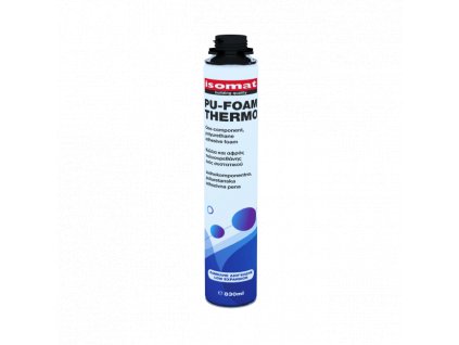 ISOMAT PU-FOAM THERMO - Nízkoexpanzní, polyuretanová pěna pro tepelně izolační desky (Barva Žlutá, Objem 830 ml)