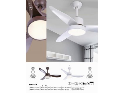 Ventilátor RAMONA 03610 GLOBO s osvětlením * včetně světelného zdroje LED + dálkové ovládání *