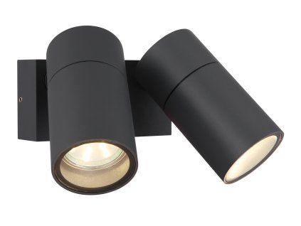 PIPER 3209-2  | 2xGU10 | max. 35W | černá/antracit | IP44 | Š: 15 cm |