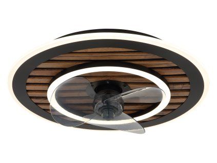 TREVINO 03668 GLOBO ventilátor  | LED | 36W | černá | dálkové ovl. | D: 49 cm |