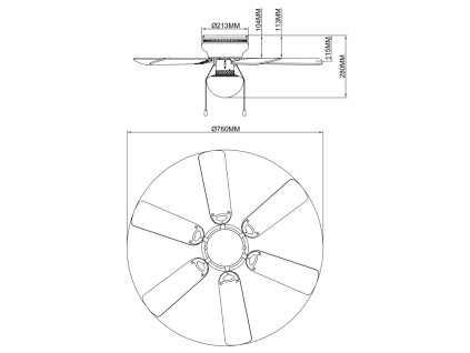 5565 ventilator ugo 0307 globo s osvetlenim