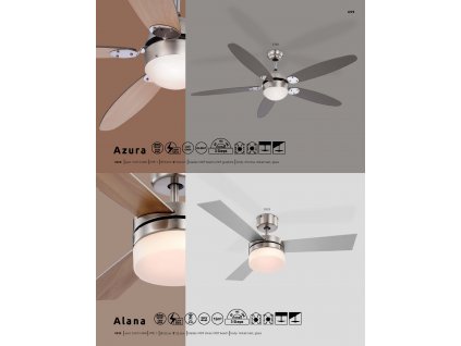 Ventilátor ALANA 0333 GLOBO s osvětlením