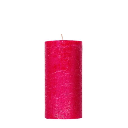 168572 2 rustikalni svicka rubinove cervena