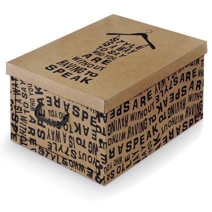 159596 2 ulozny box kraft cerny napis