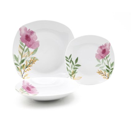 155762 porcelanova sada taliru ruzovy mak