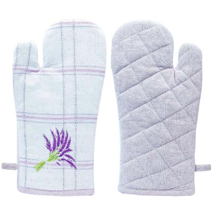 166913 kuchynska chnapka fialove karo vysivka levandule