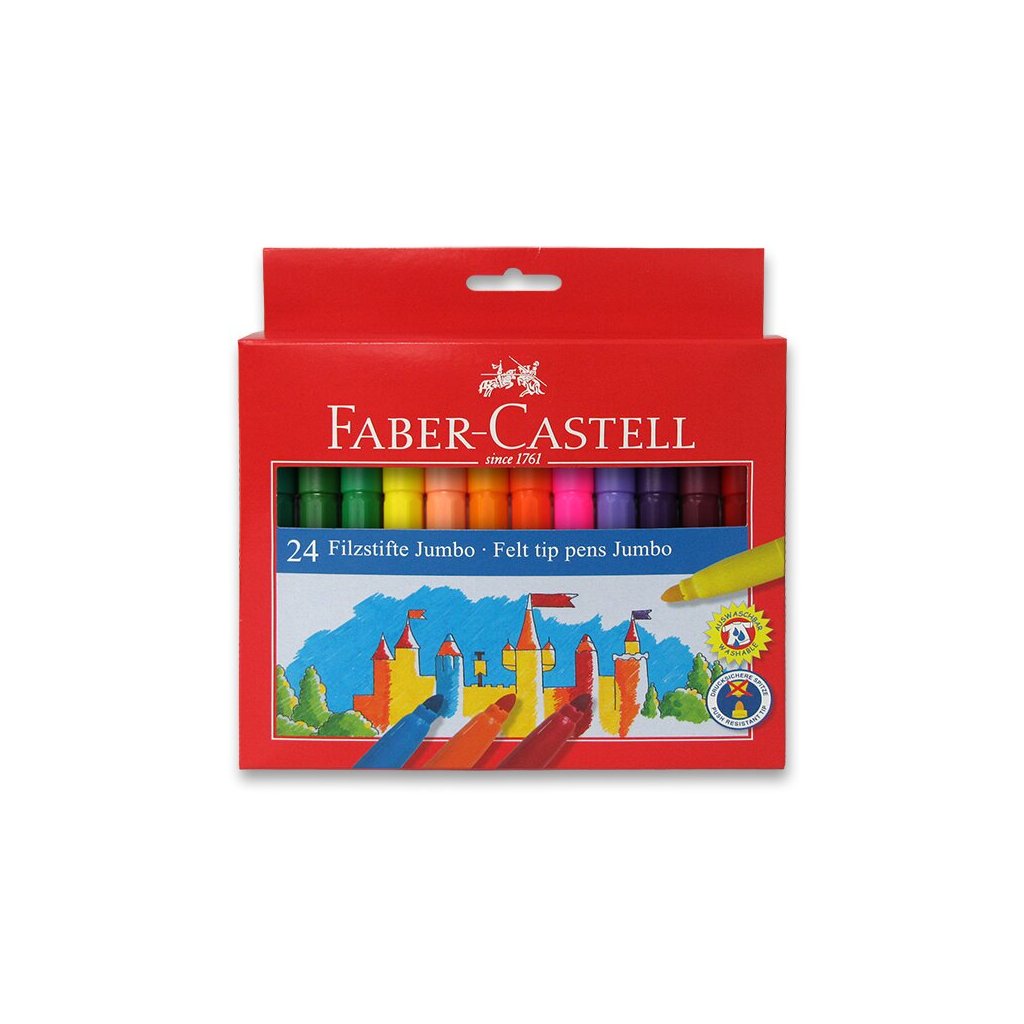Detské fixy Faber-Castell Jumbo 24 farieb