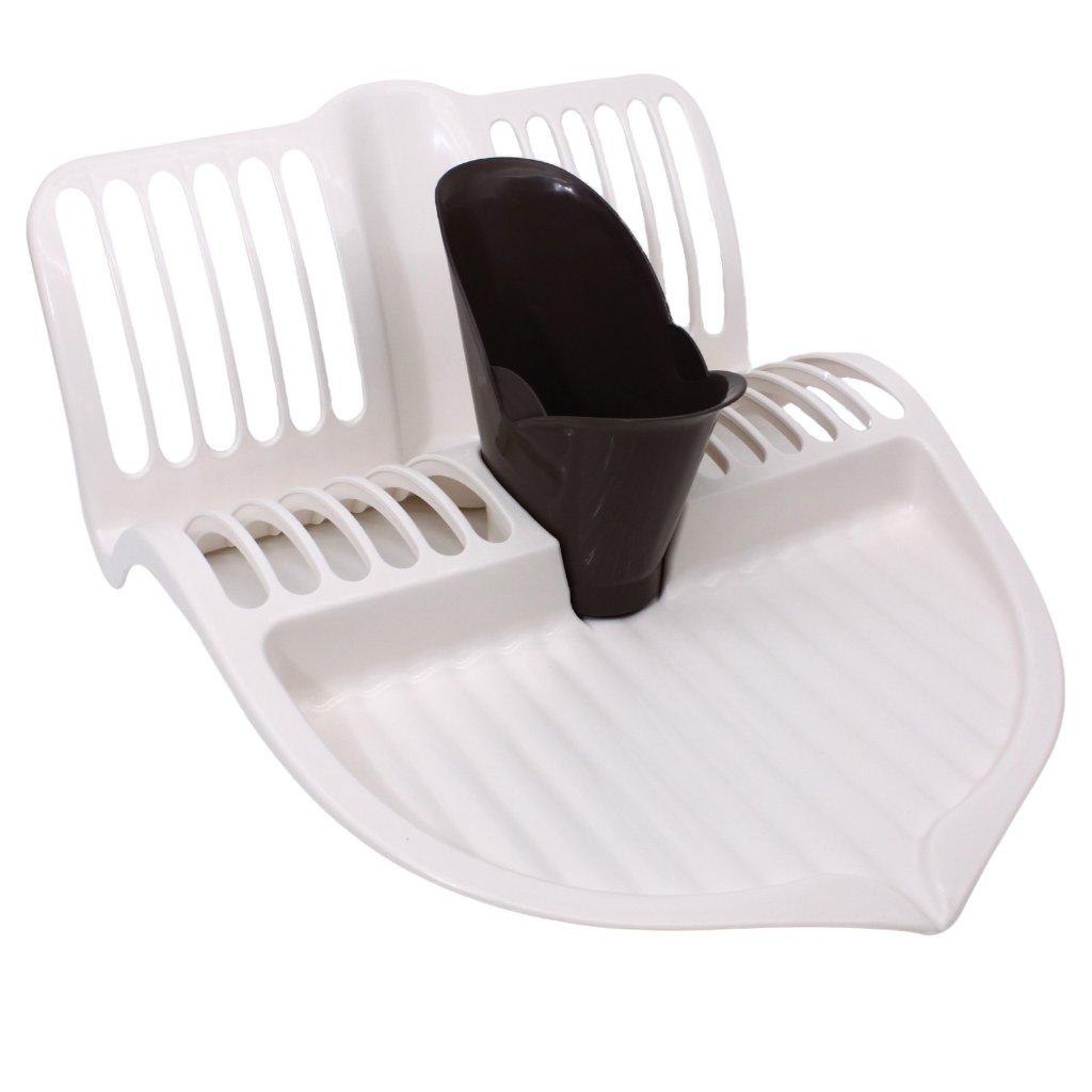 154619 plastovy odkapavac na nadobi scolapiatti barva bila a hneda