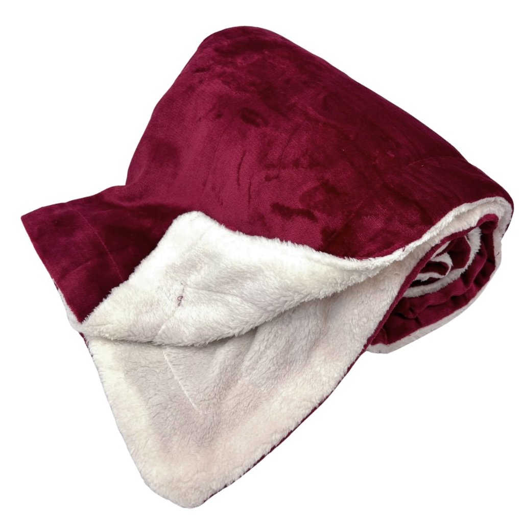 158453 mikroflanelova deka vinova s bilym berankem