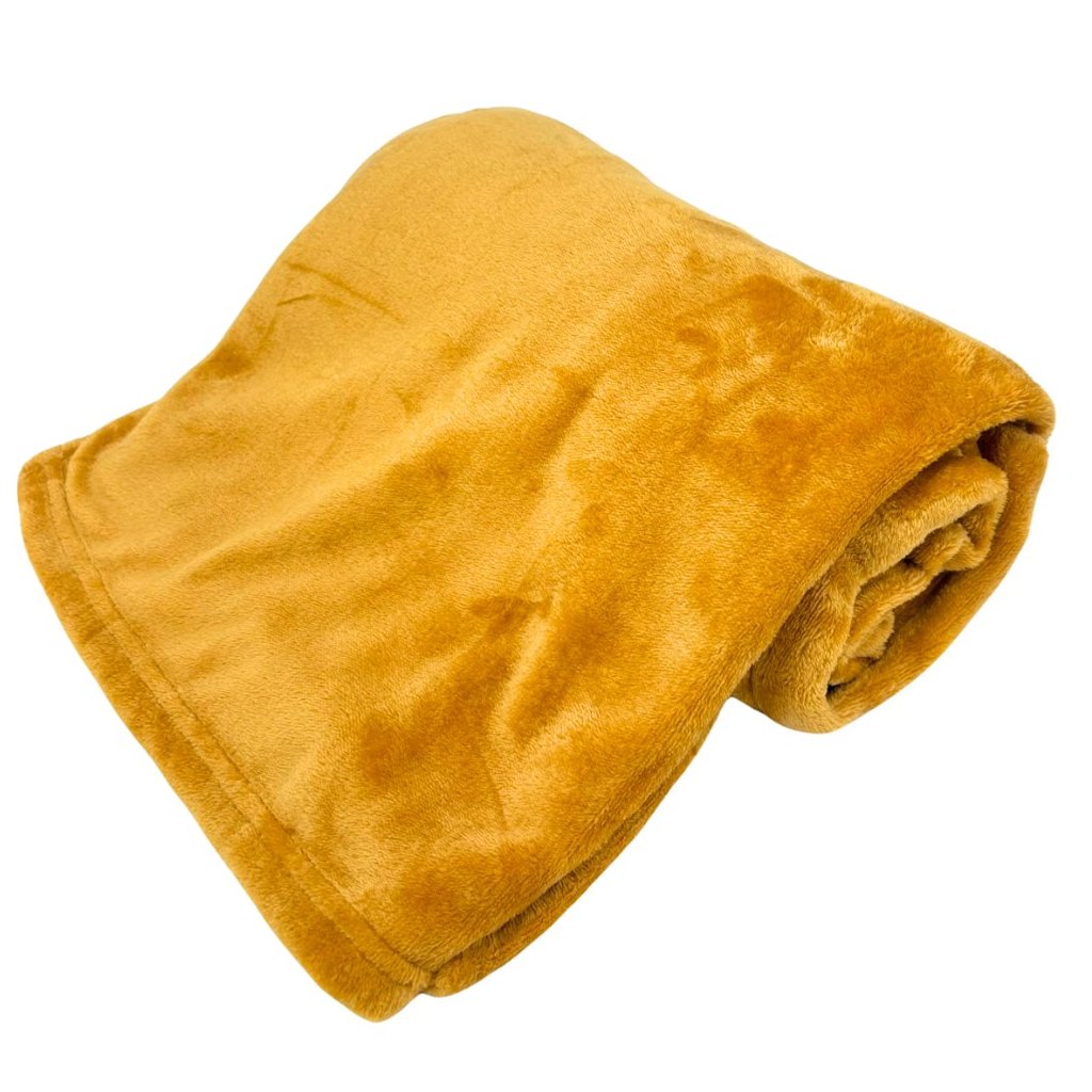 158414 mikroflanelova deka syte zluta