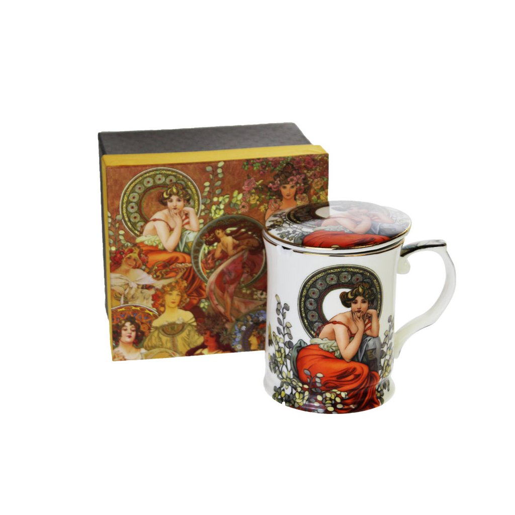 40295 40295 hrnek 400 ml se sitkem a vickem mucha