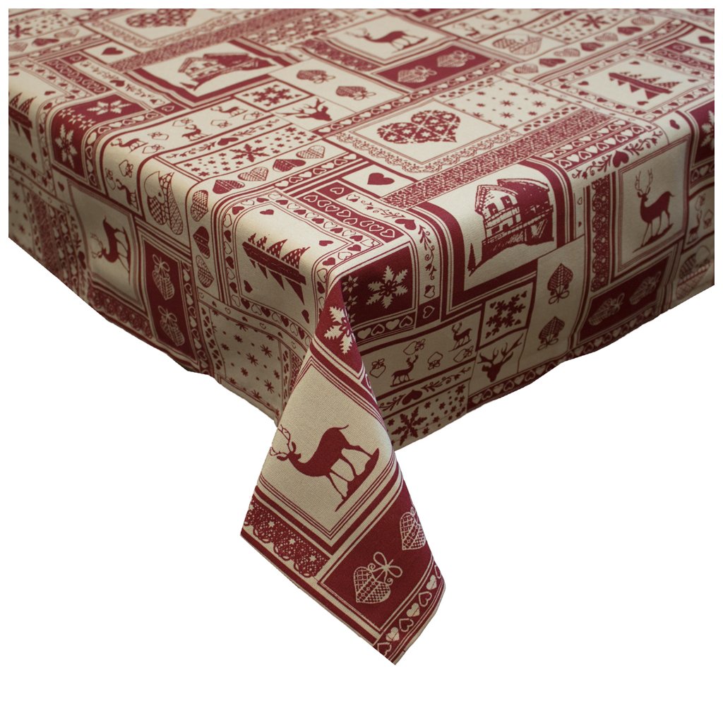 67469 home elements ubrus 90 x 90 cm cerveny patchwork