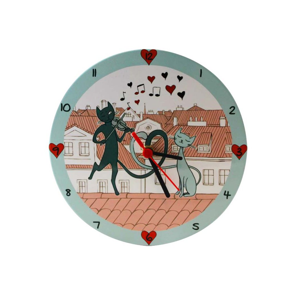 6670 home elements keramicke nastenne hodiny 20 cm kocky ve meste