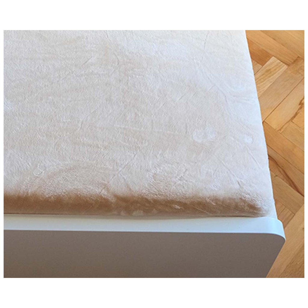 Prostěradlo mikroflanel - písková - 220 GSM - Různé Velikosti (Rozměry Prostěradel 90x200 cm)