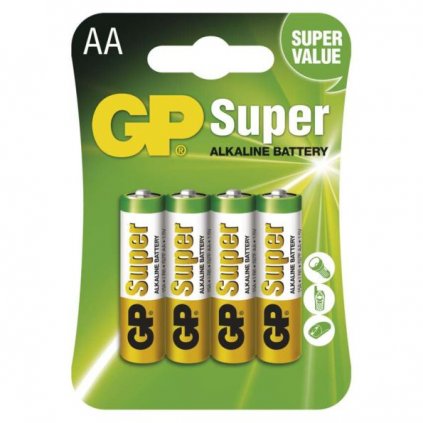 127248 alkalicka baterie gp 1 5v aa 4 ks