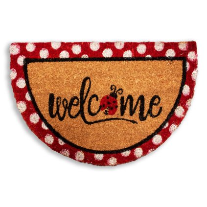 130128 home elements rohoz z kokosovych vlaken pulkruh puntiky 40x60 cm