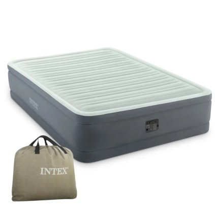 132994 intex nafukovaci matrace queen 152x203x46 s vestavenou pumpou 220 240v a taskou