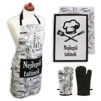 138379 home elements set nejlepsi tatinek zastera chnapka s magnetem dve uterky