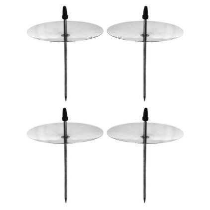 140880 arome bodce na svicky na venec 4 ks stribrny leskly