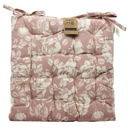 HOME ELEMENTS Podsedák prošívaný 40x40 cm, Potisk růže, set 4ks (Množství 1 ks)