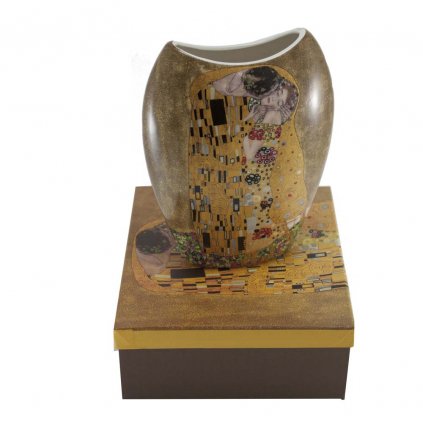 143682 home elements porcelanova vaza 20 cm klimt polibek zlaty