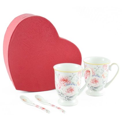 144332 home elements sada dvou salku 280 ml se lzickami ruze