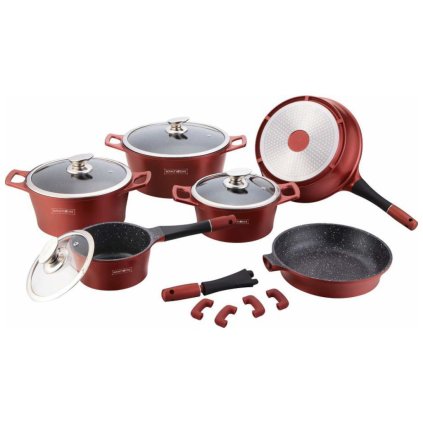 147407 1 sada nadobi es 1014 mbr 14 ks barva burgundy