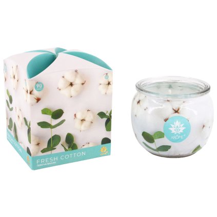 ARÔME Svíčka 90 g, ve skle a flower boxu 12ks, Fresh Cotton (Množství 1 ks)
