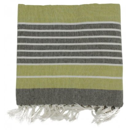 147940 1 home elements rucnik fouta 90x170 cm zeleny a sedy